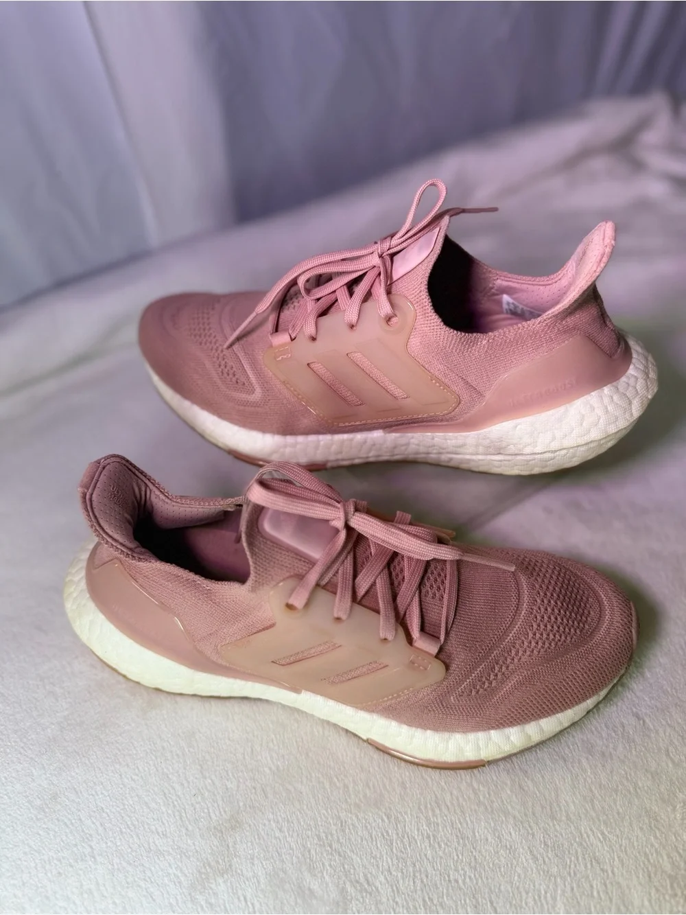 adidas Women’s Pink Knit Running Sneaker